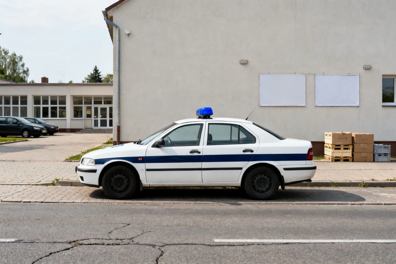 Policjanci prowadzili terenowe zajęcia o bezpieczeństwie dla dzieci w Chrząstawie