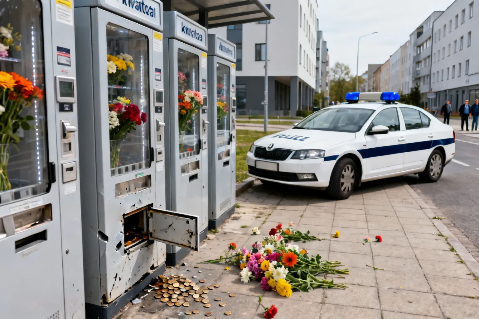 Wrocław: poszukiwany mężczyzna podejrzany o niszczenie i kradzieże z kwiatomatów