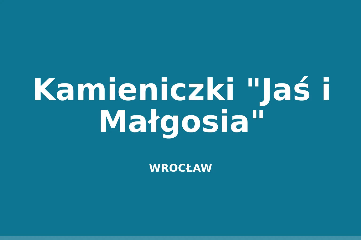 Kamieniczki "Jaś i Małgosia"