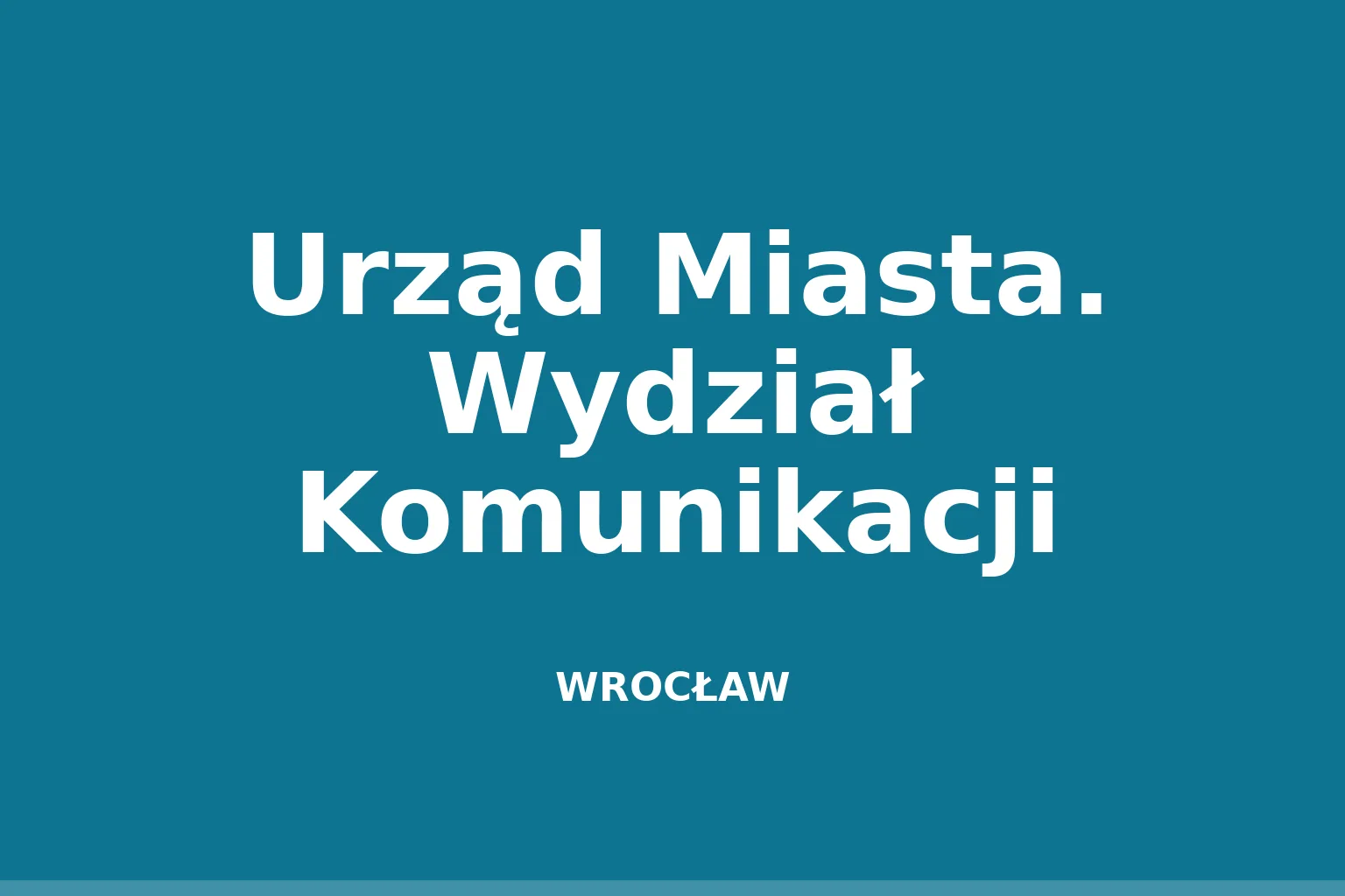 Urząd Miasta. Wydział Komunikacji