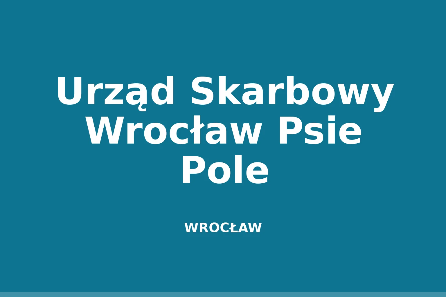Urząd Skarbowy Wrocław Psie Pole