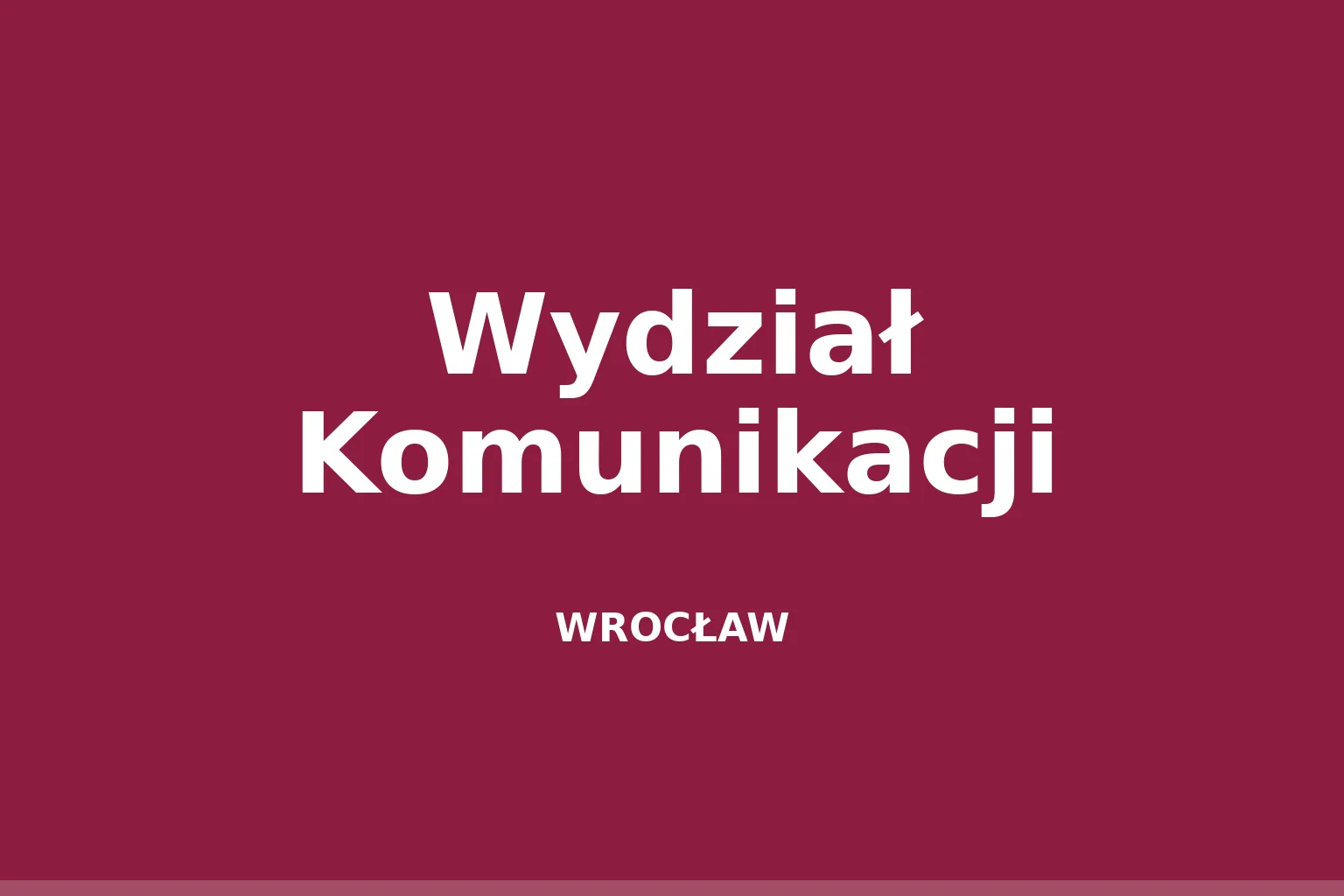 Wydział Komunikacji