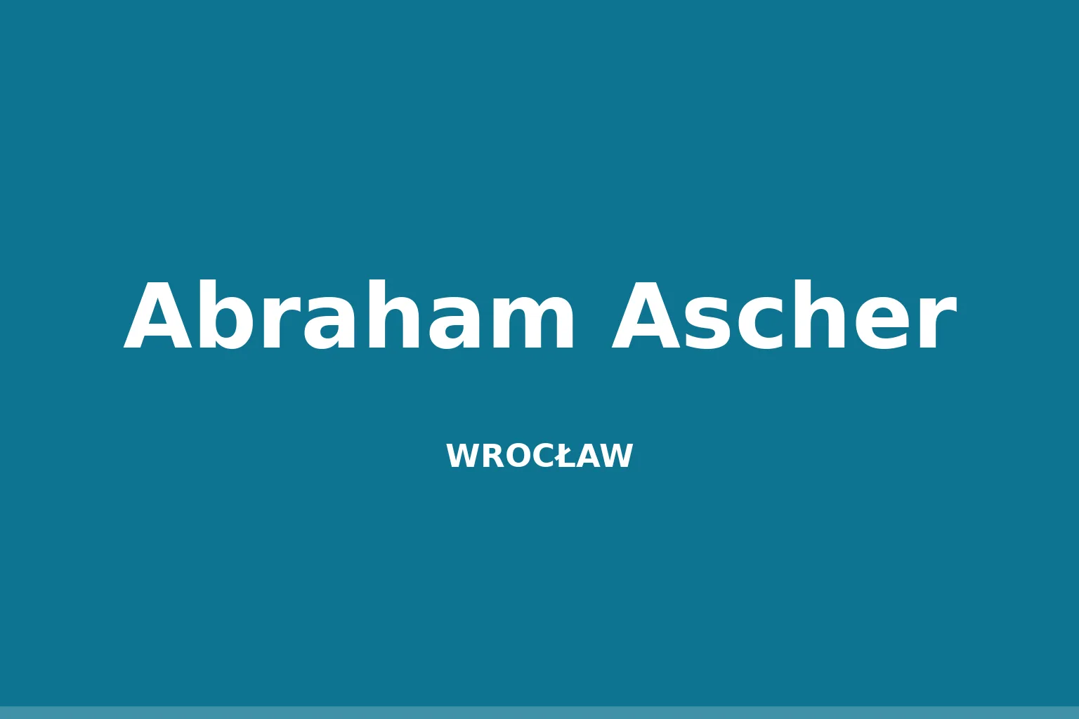 Abraham Ascher